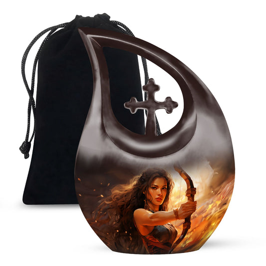 10-inch sports-themed aluminium double urn 