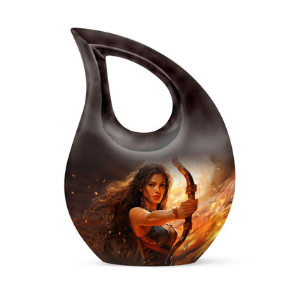 10-inch sports-themed aluminium double urn 
