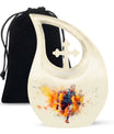 10-inch sports-themed cross drop urn,