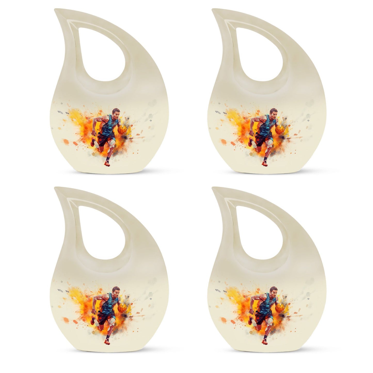 10-inch sports-themed cross drop urn,