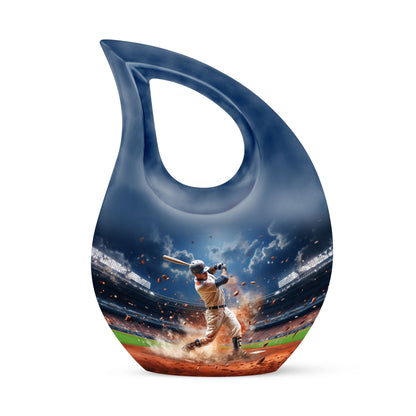 Baseball theme cross drop design custom urn