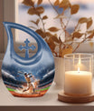 Baseball theme cross drop design custom urn