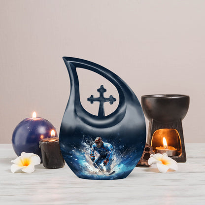  hockey-themed urn 