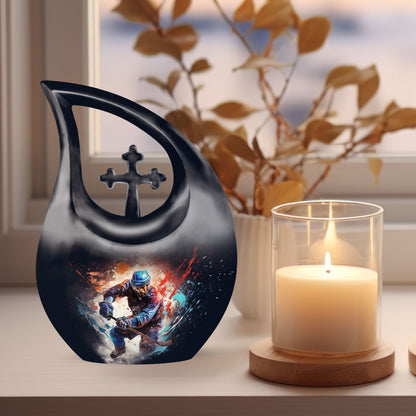 10-inch Purple Hockey Urn 