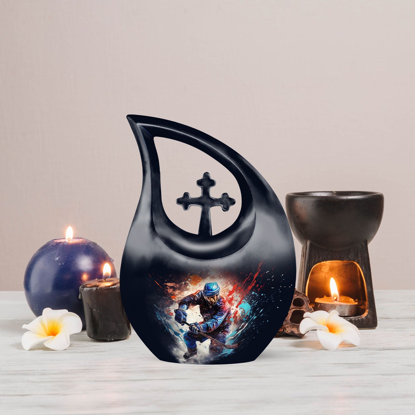 10-inch Purple Hockey Urn 