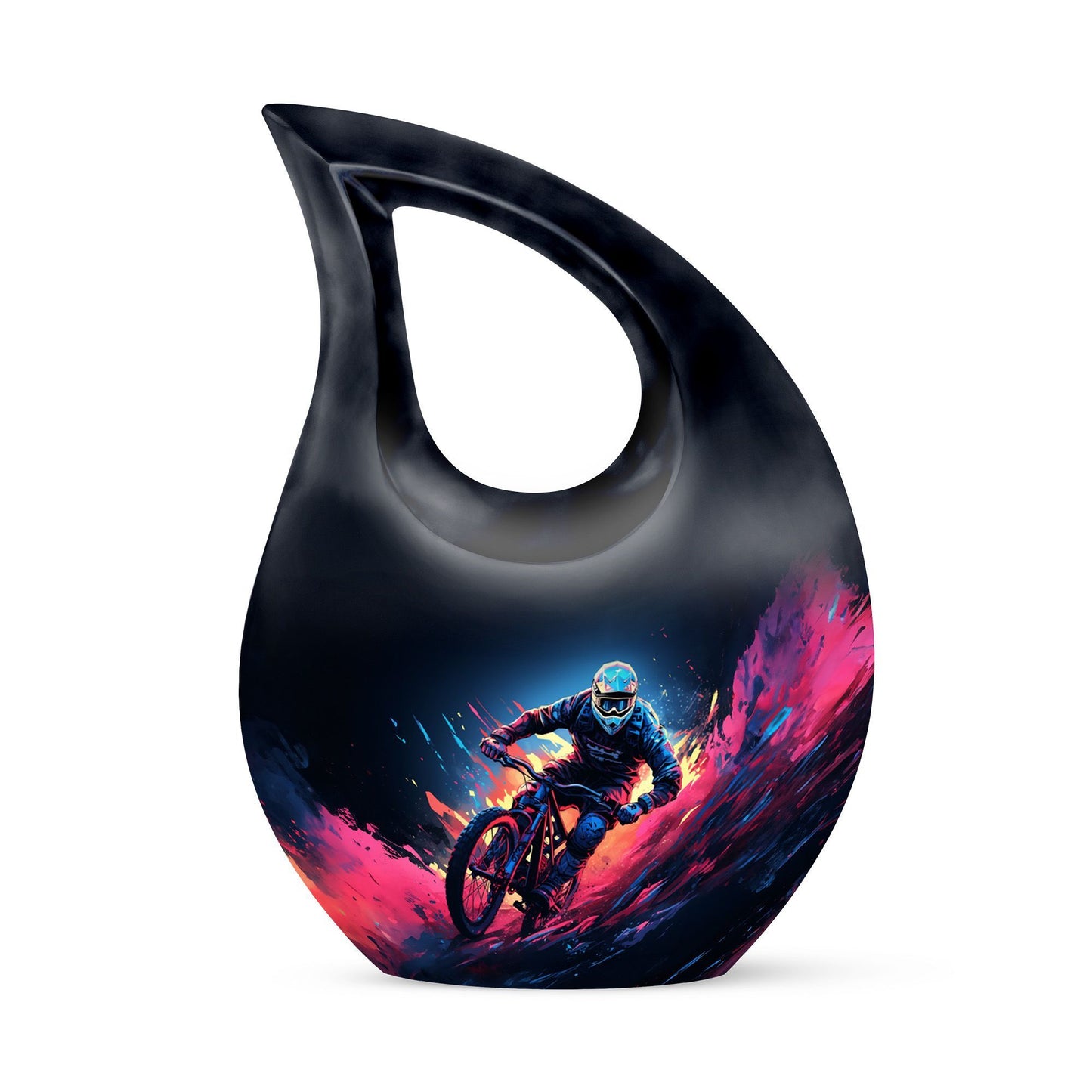 Motocross Race Aluminium Miniature Urn 