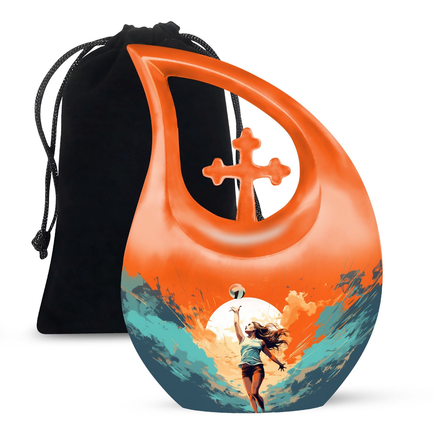 Sundown Spike Urn, a 10-inch aluminium urn 