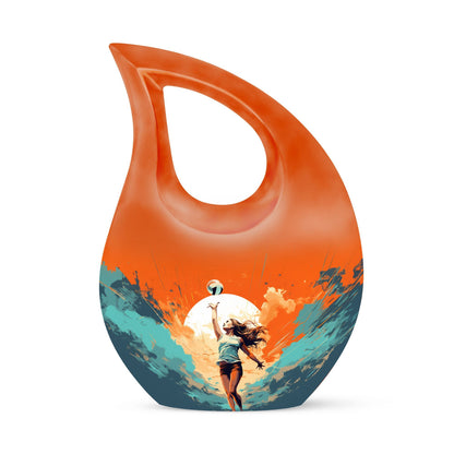Sundown Spike Urn, a 10-inch aluminium urn 