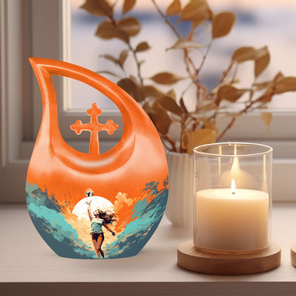 Sundown Spike Urn, a 10-inch aluminium urn 