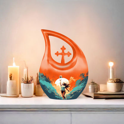 Sundown Spike Urn, a 10-inch aluminium urn 
