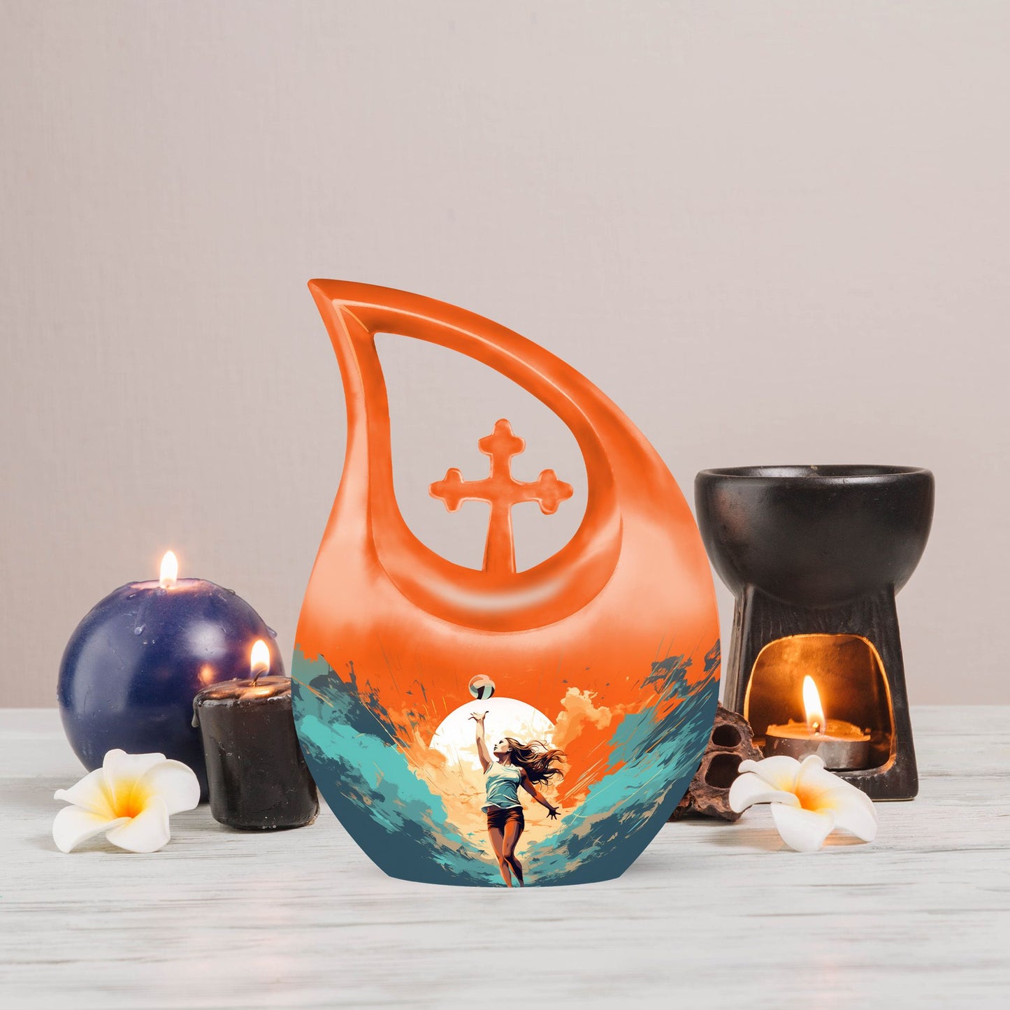 Sundown Spike Urn, a 10-inch aluminium urn 
