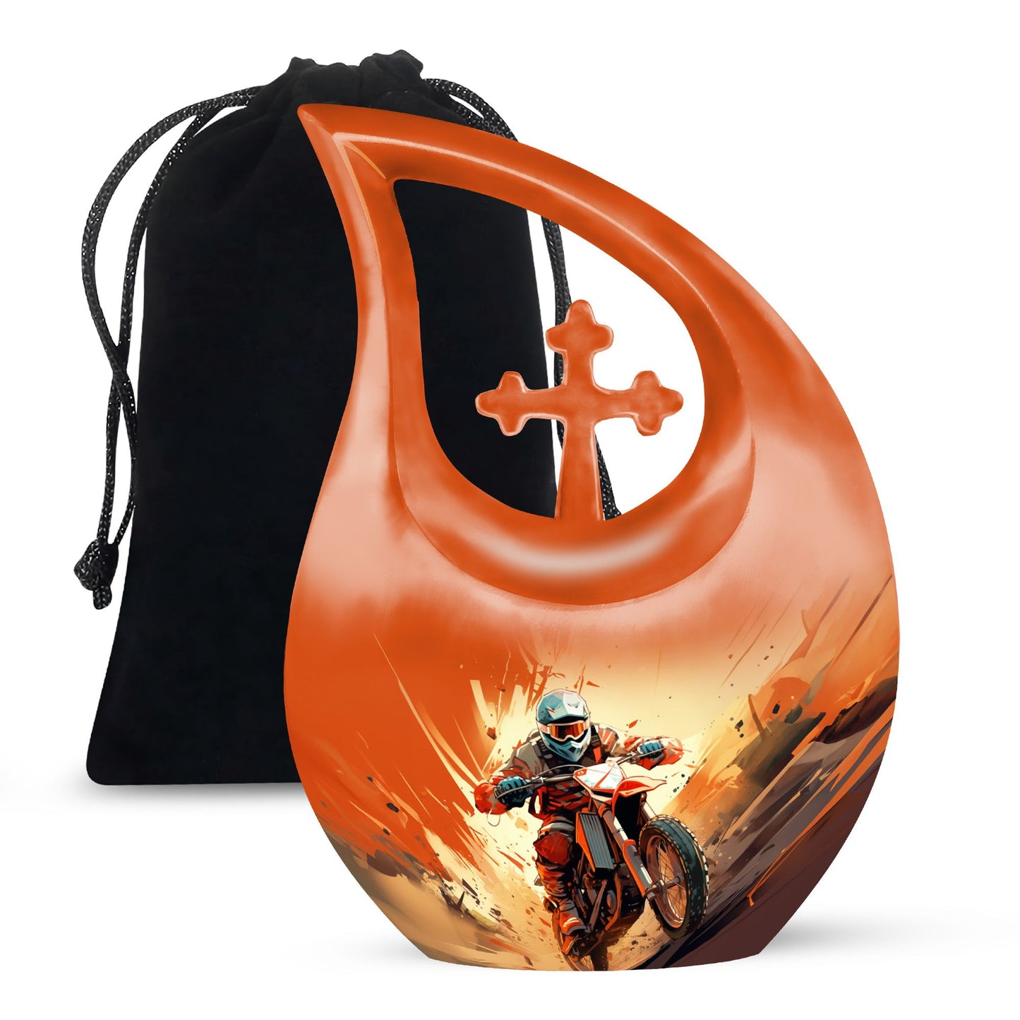 10 Inch Motocross Rush Urn 