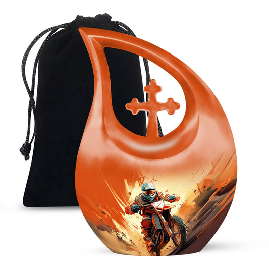 10 Inch Motocross Rush Urn 