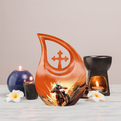10 Inch Motocross Rush Urn 