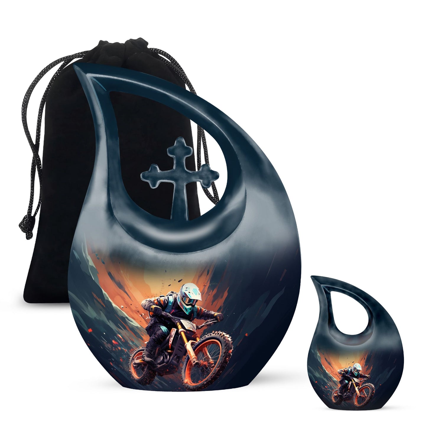 10 inch Motocross Challenge Urn