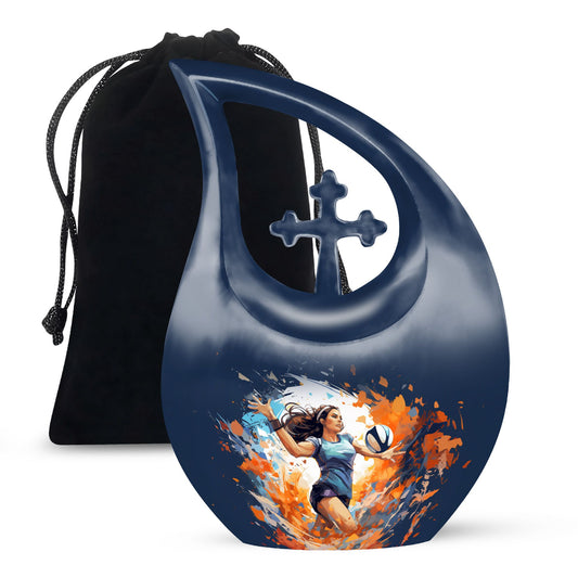 10-inch Volleyball Energy Urn,