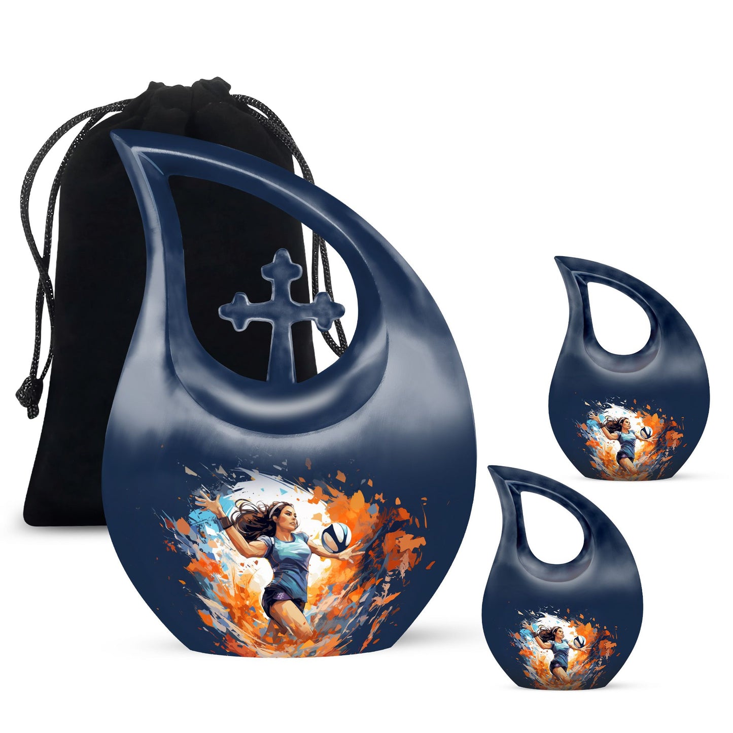 10-inch Volleyball Energy Urn,