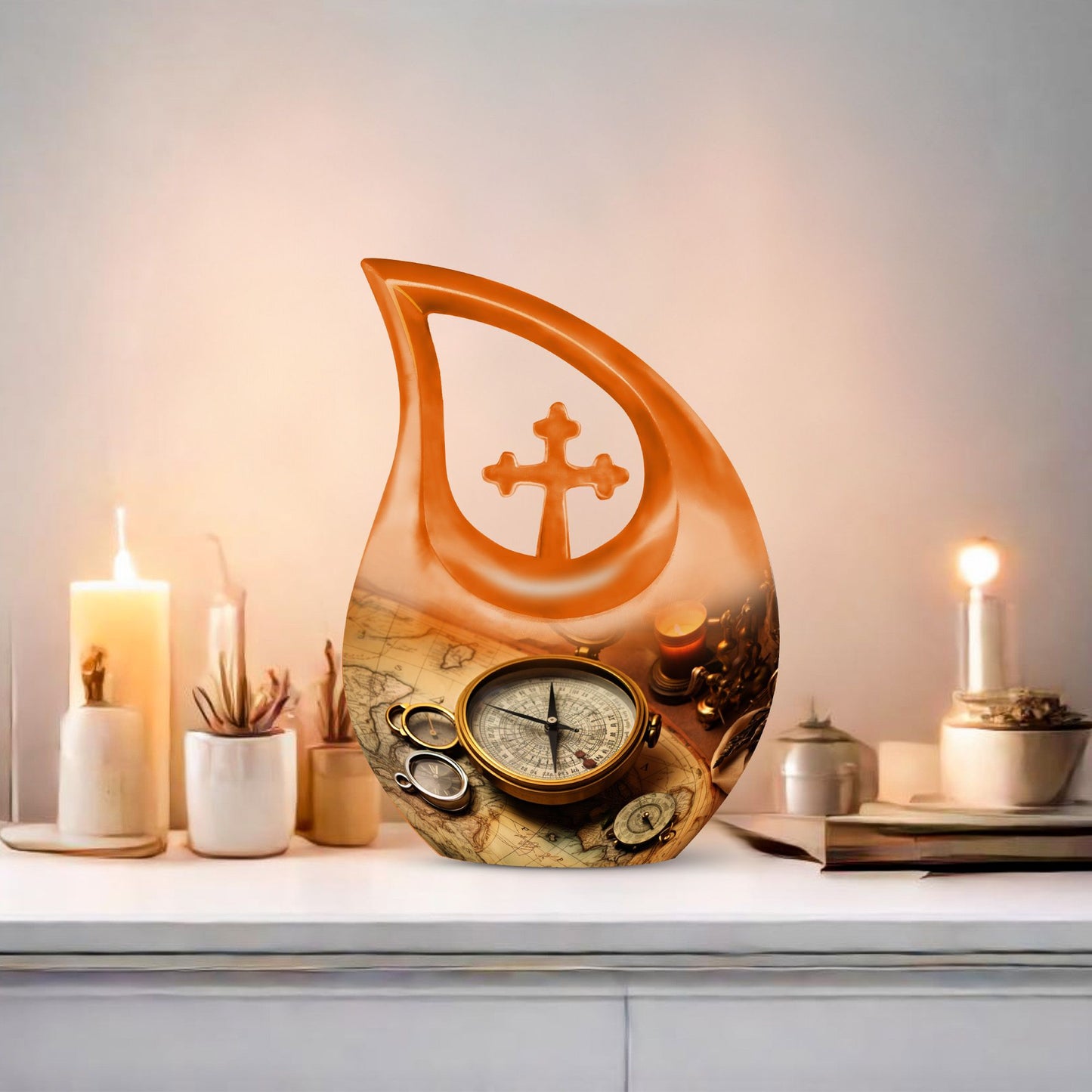 10-inch Vintage Navigation Theme Urn