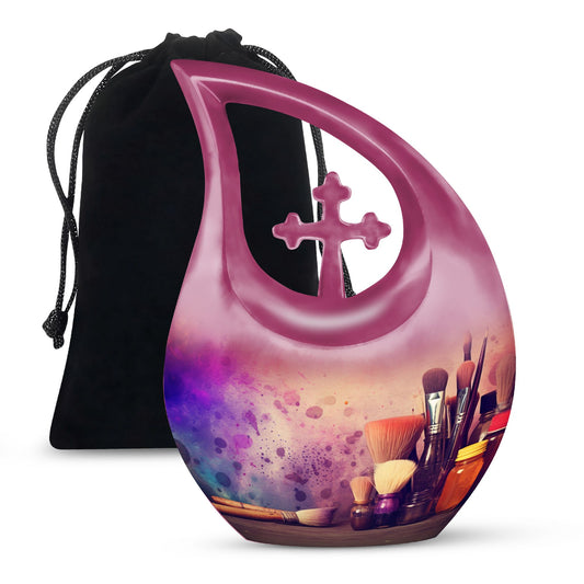 Artistic Painting Supplies Cross Drop Memorial Urn