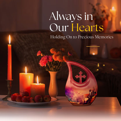 Artistic Painting Supplies Cross Drop Memorial Urn