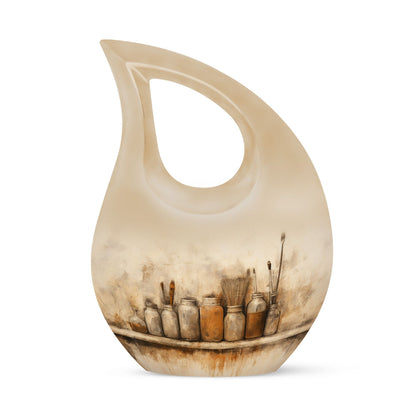 10-inch Painter's Still Life Cross Drop memorial urn