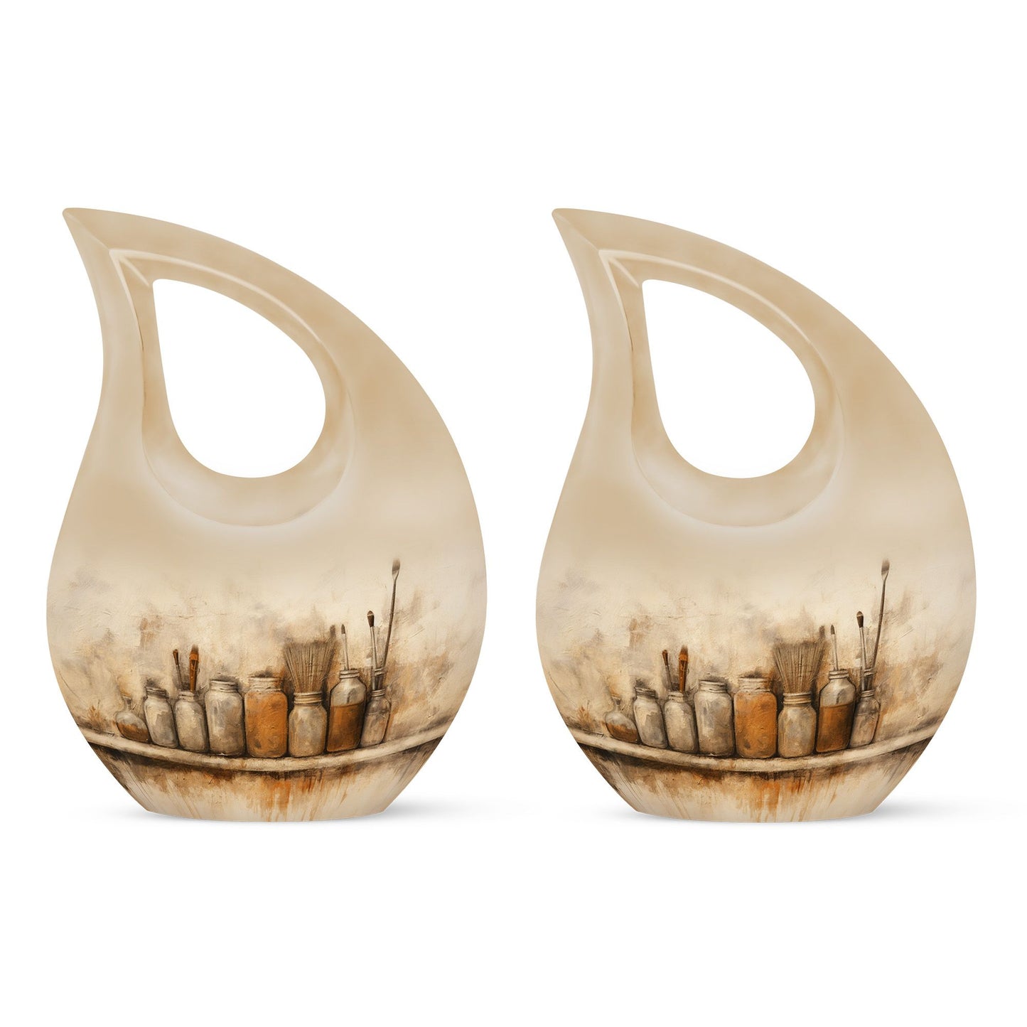 10-inch Painter's Still Life Cross Drop memorial urn