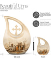 10-inch Painter's Still Life Cross Drop memorial urn