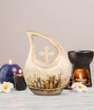 10-inch Painter's Still Life Cross Drop memorial urn