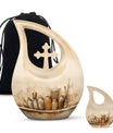 10-inch Painter's Still Life Cross Drop memorial urn