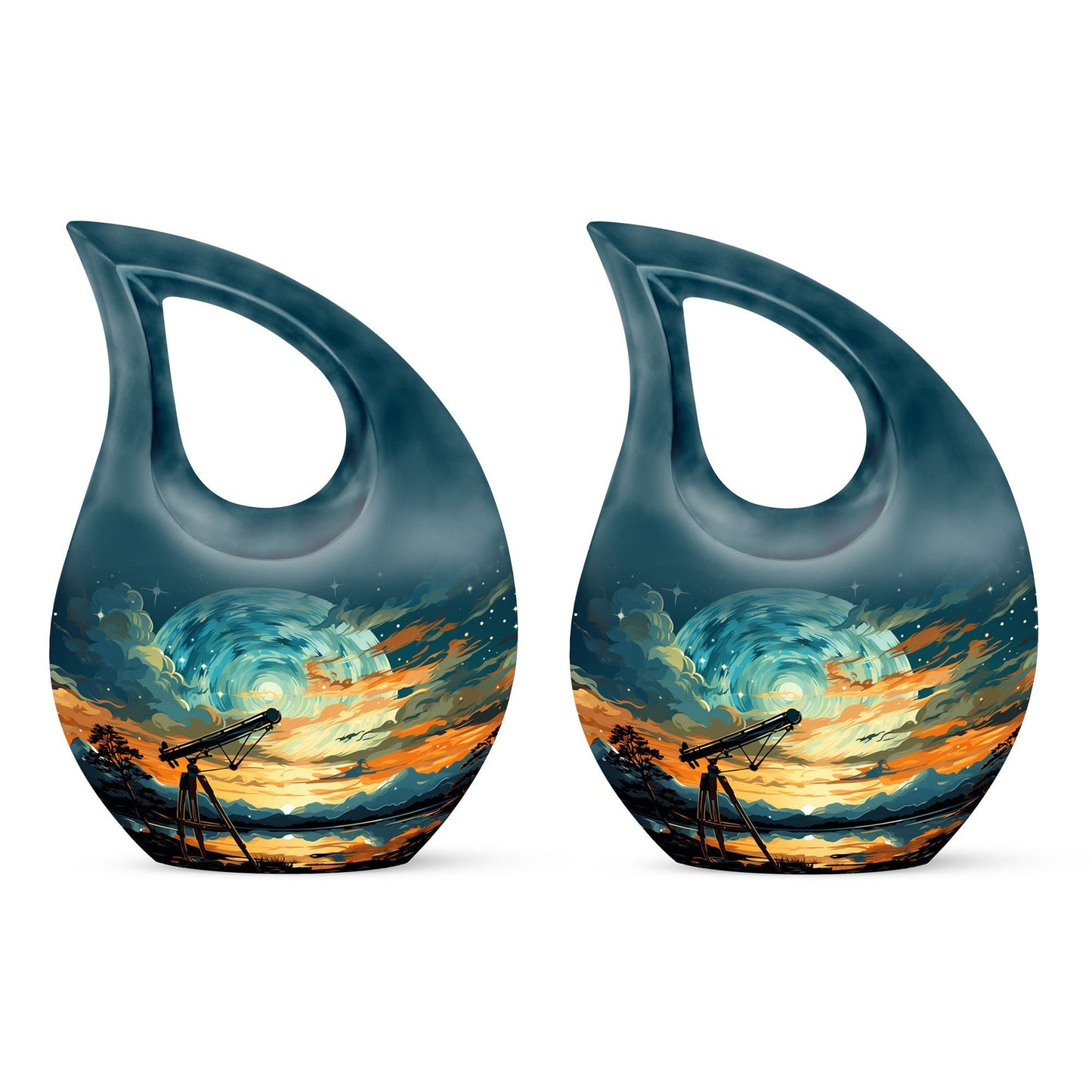 Swirl Over Cross Drop Design Custom Urn