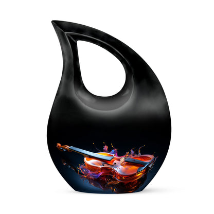 Fiery Violin Melody Urn
