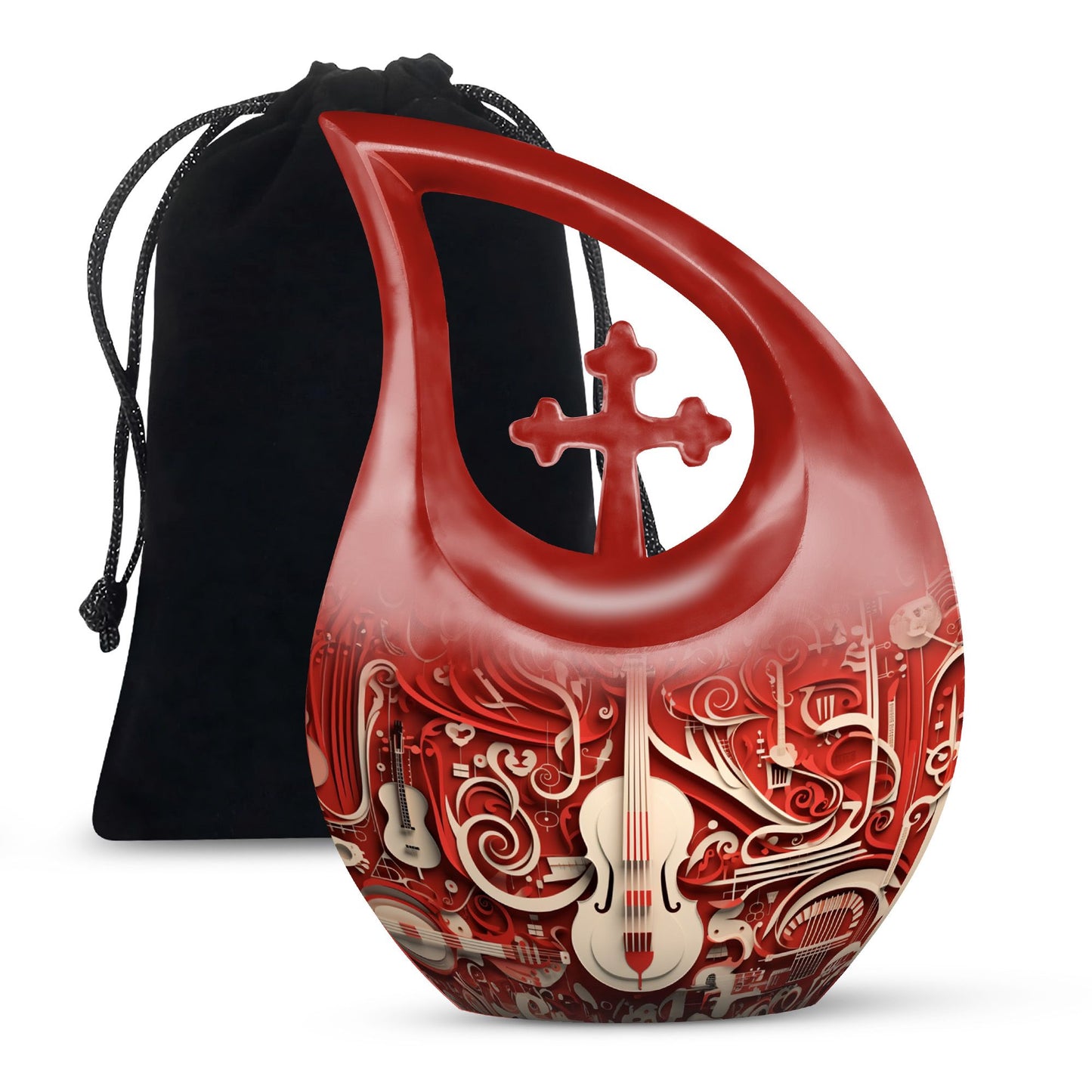 Cross Drop design 10 inch Orchestral Wall Art Urn