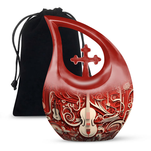 Cross Drop design 10 inch Orchestral Wall Art Urn