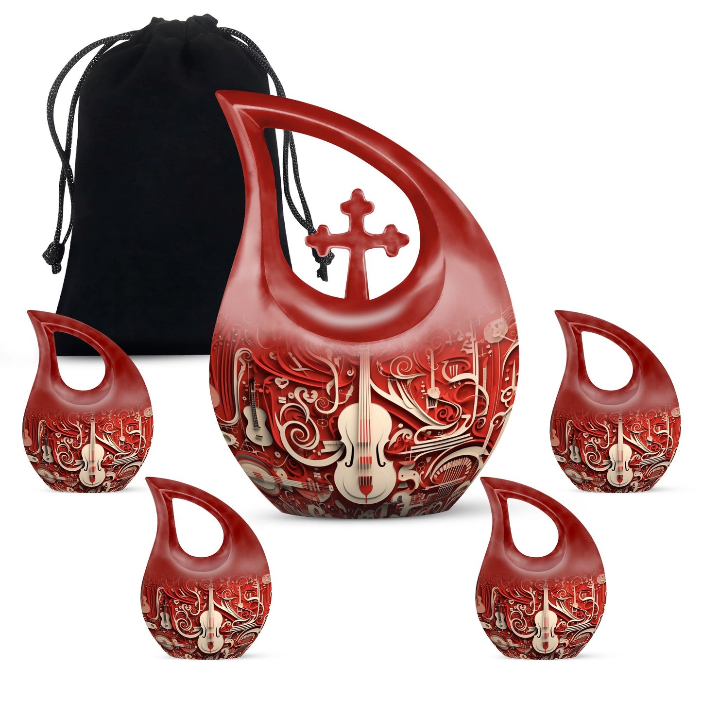 Cross Drop design 10 inch Orchestral Wall Art Urn