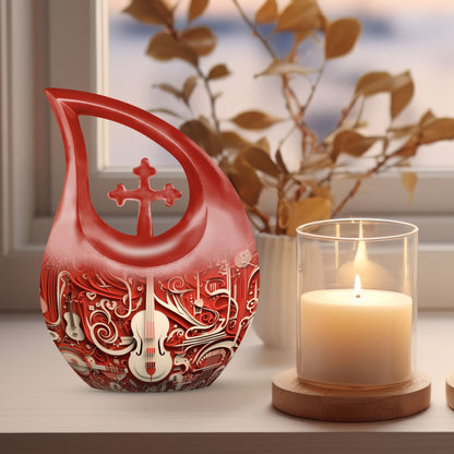 Cross Drop design 10 inch Orchestral Wall Art Urn