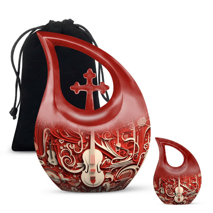 Cross Drop design 10 inch Orchestral Wall Art Urn