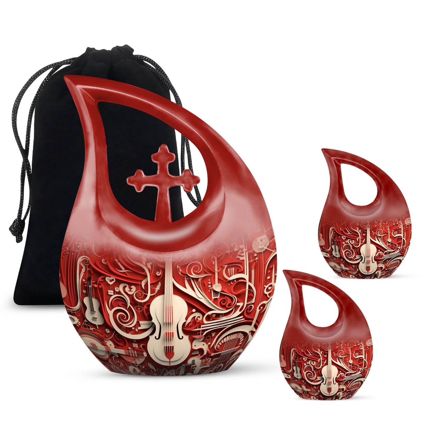 Cross Drop design 10 inch Orchestral Wall Art Urn