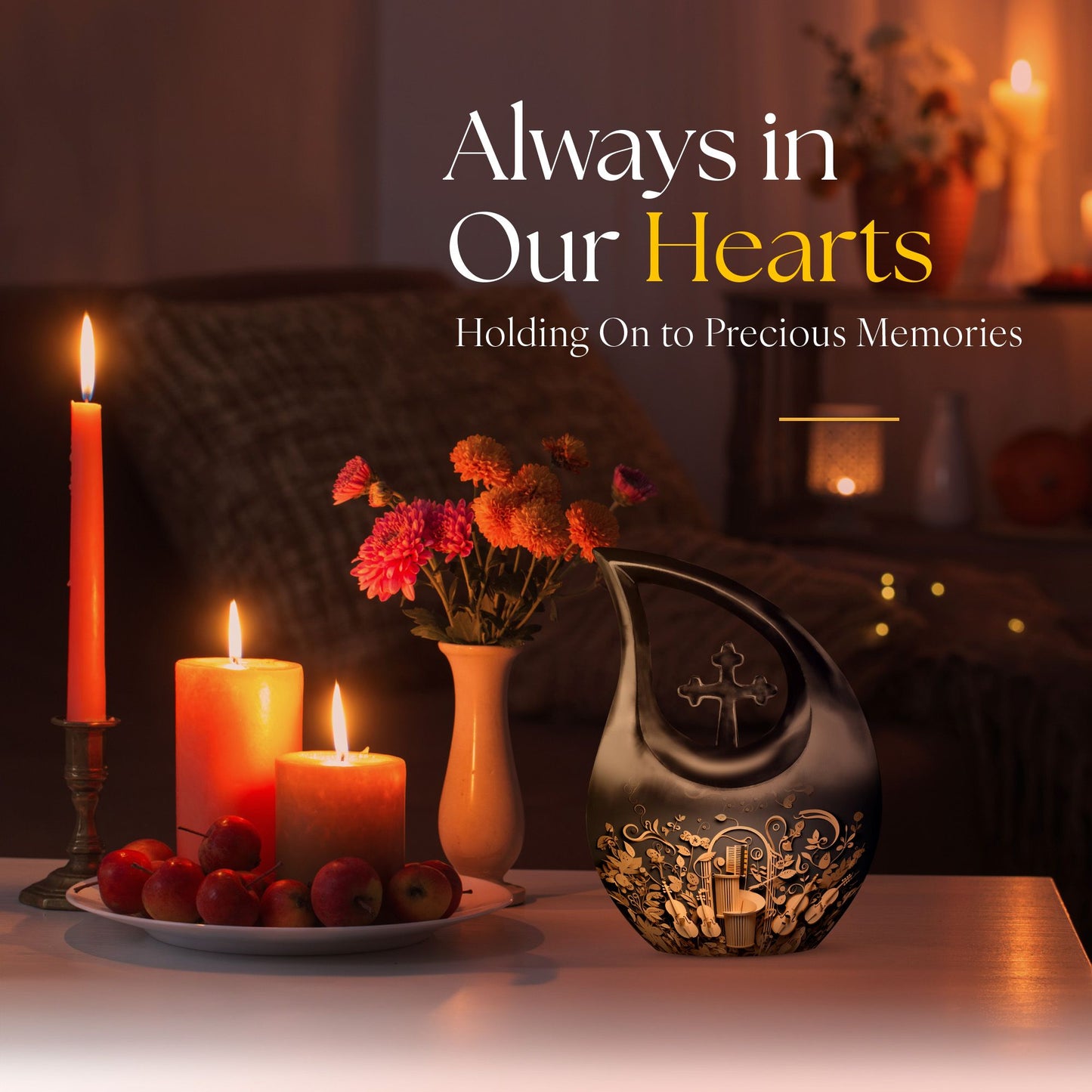 10-inch Sculpted Musical Harmony urn