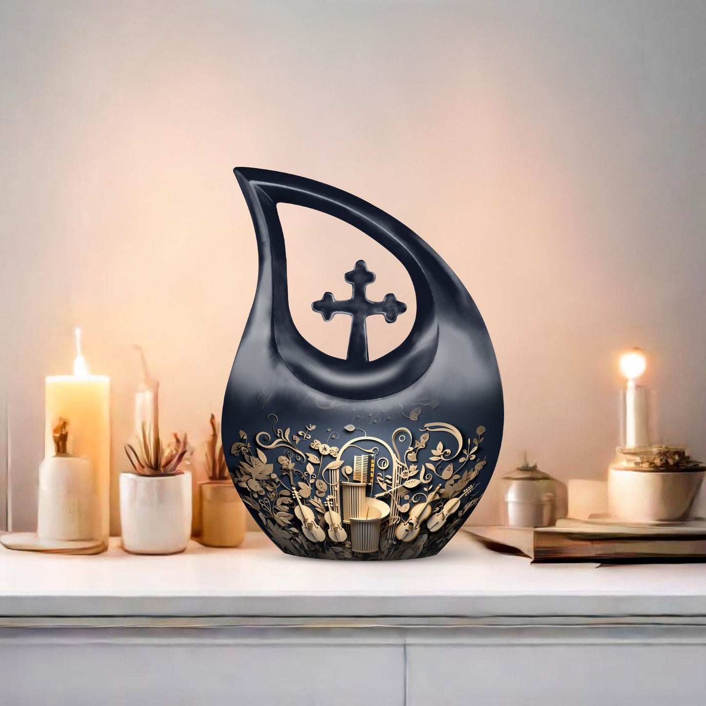 10-inch Sculpted Musical Harmony urn