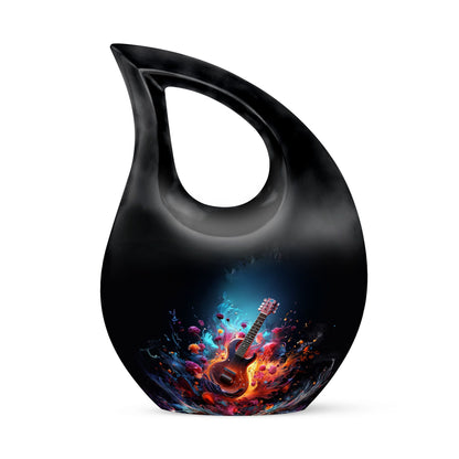 Vibrant Guitar Fantasy Urn