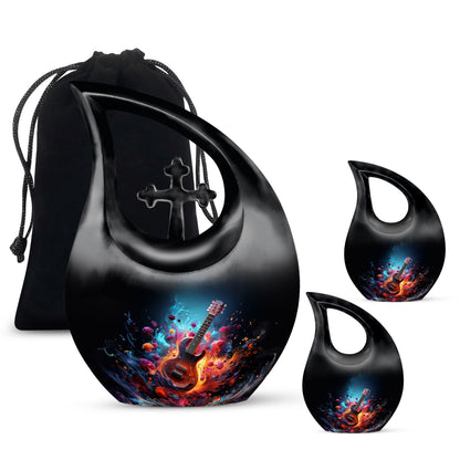 Vibrant Guitar Fantasy Urn