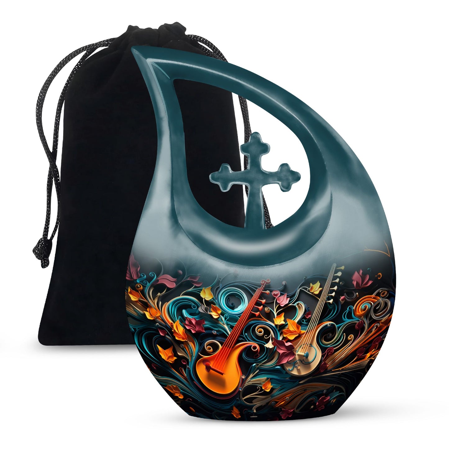 10-inch Abstract Melodic Whirl Urn 