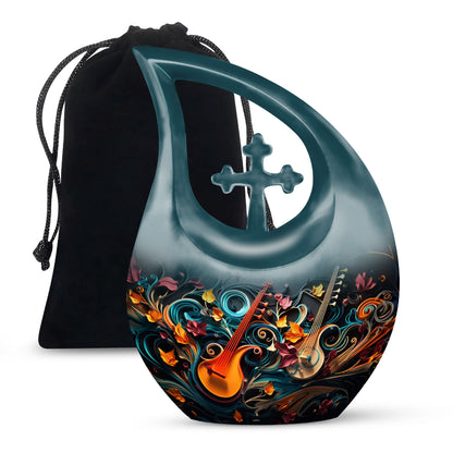 10-inch Abstract Melodic Whirl Urn 