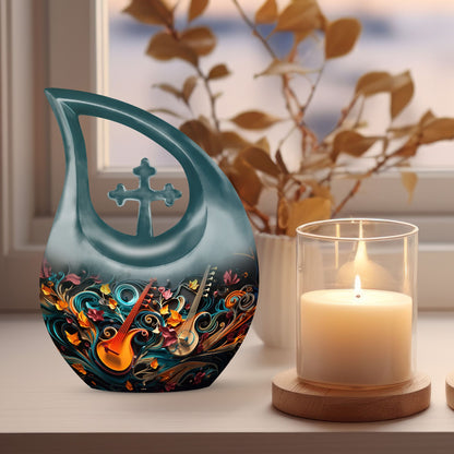 10-inch Abstract Melodic Whirl Urn 