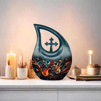 10-inch Abstract Melodic Whirl Urn 