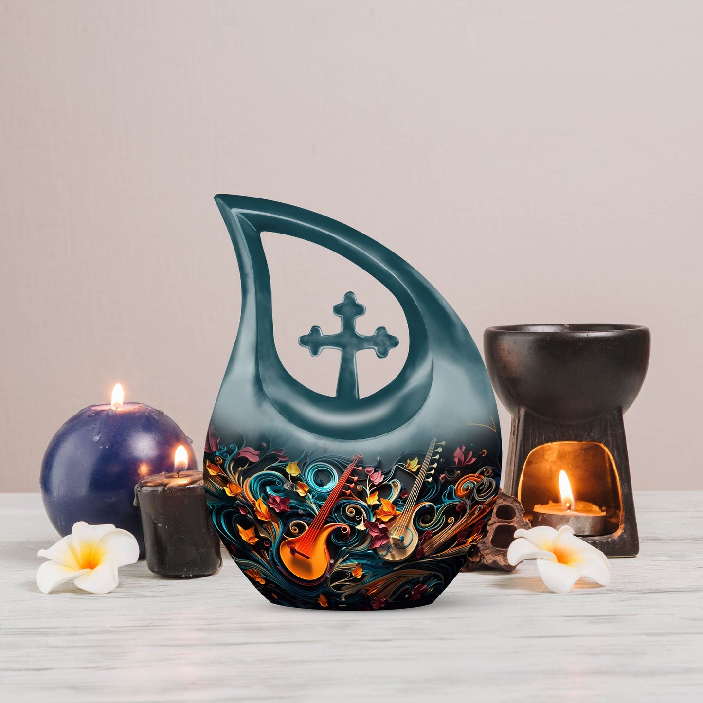 10-inch Abstract Melodic Whirl Urn 