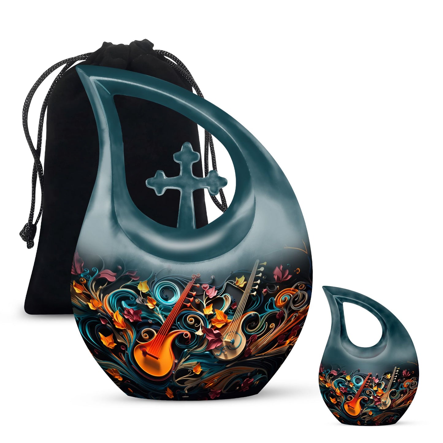 10-inch Abstract Melodic Whirl Urn 