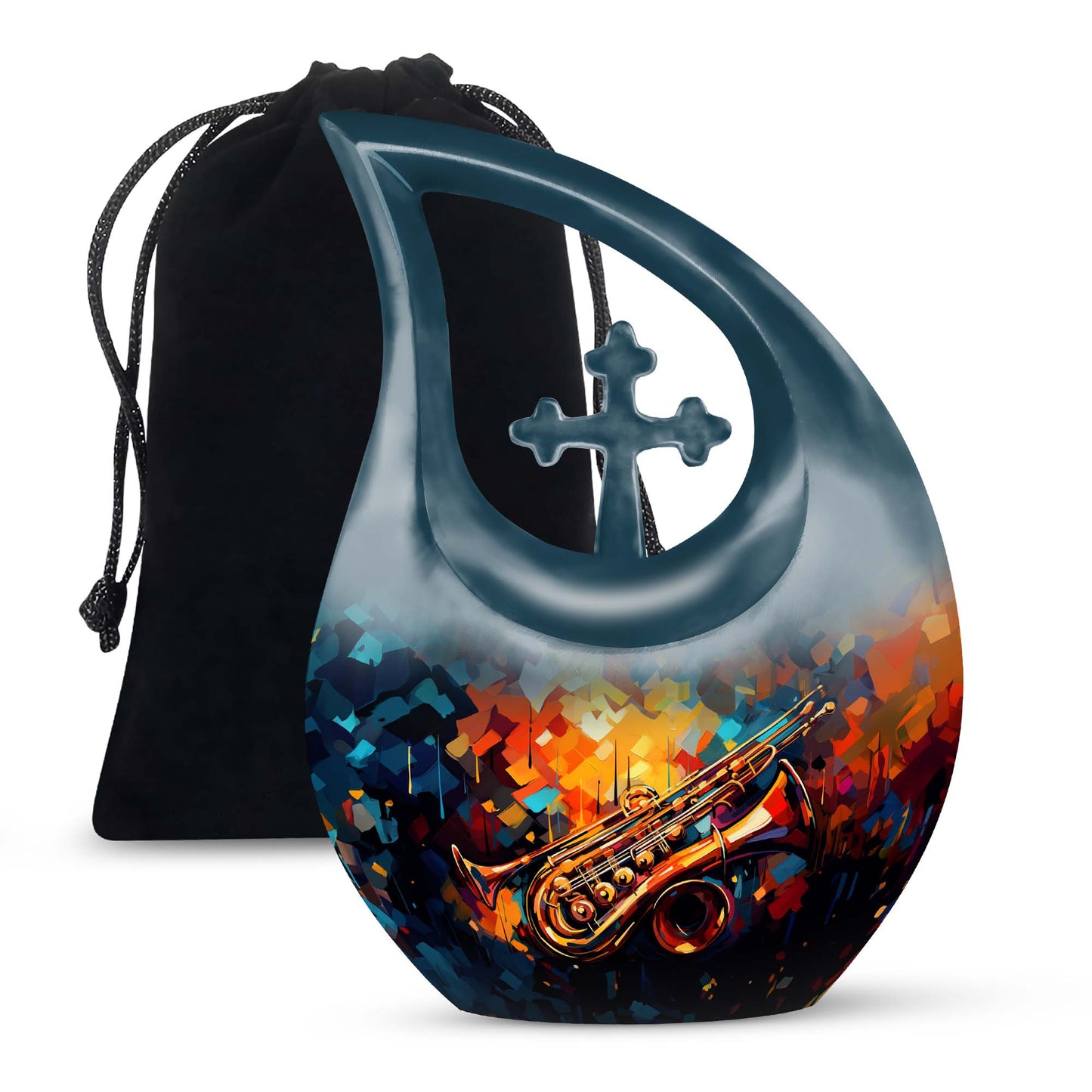 Abstract Jazz Trumpet Urn, 