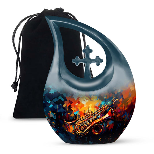 Abstract Jazz Trumpet Urn, 