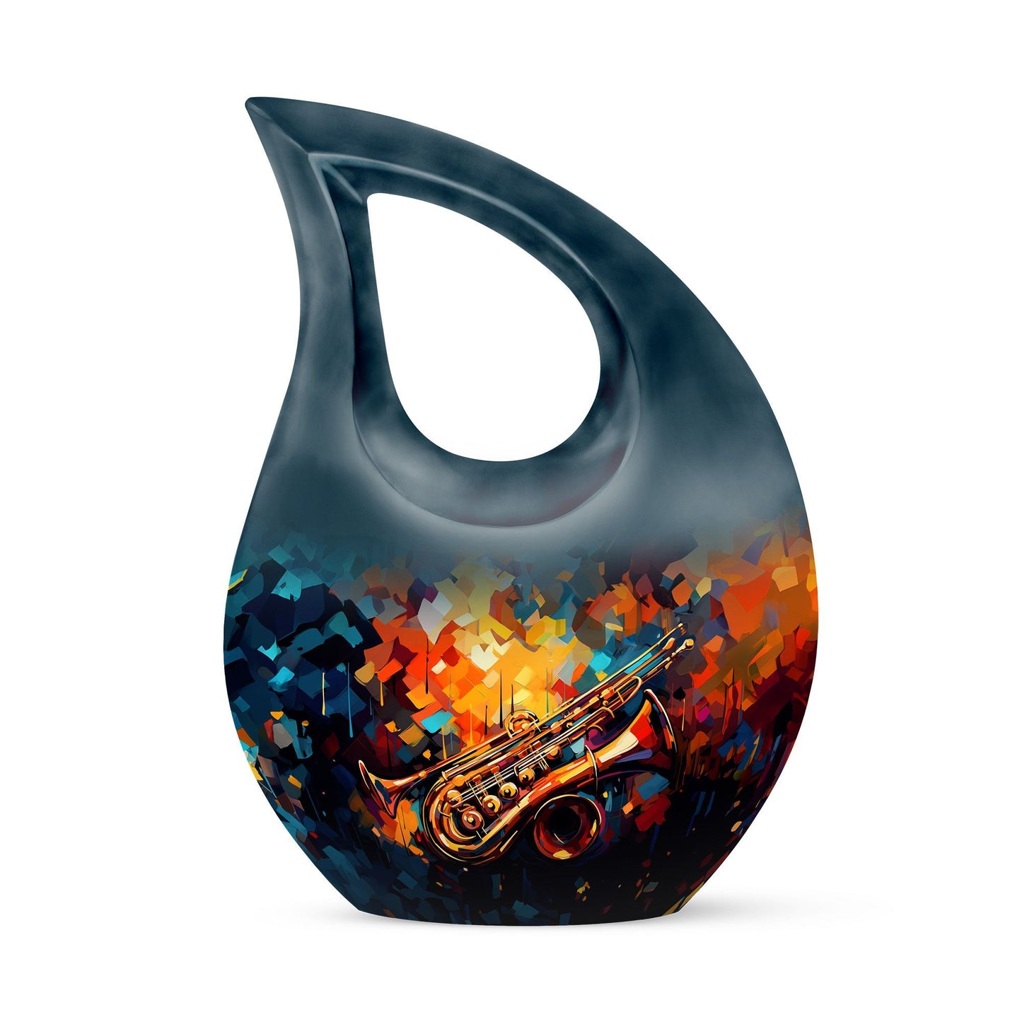 Abstract Jazz Trumpet Urn, 